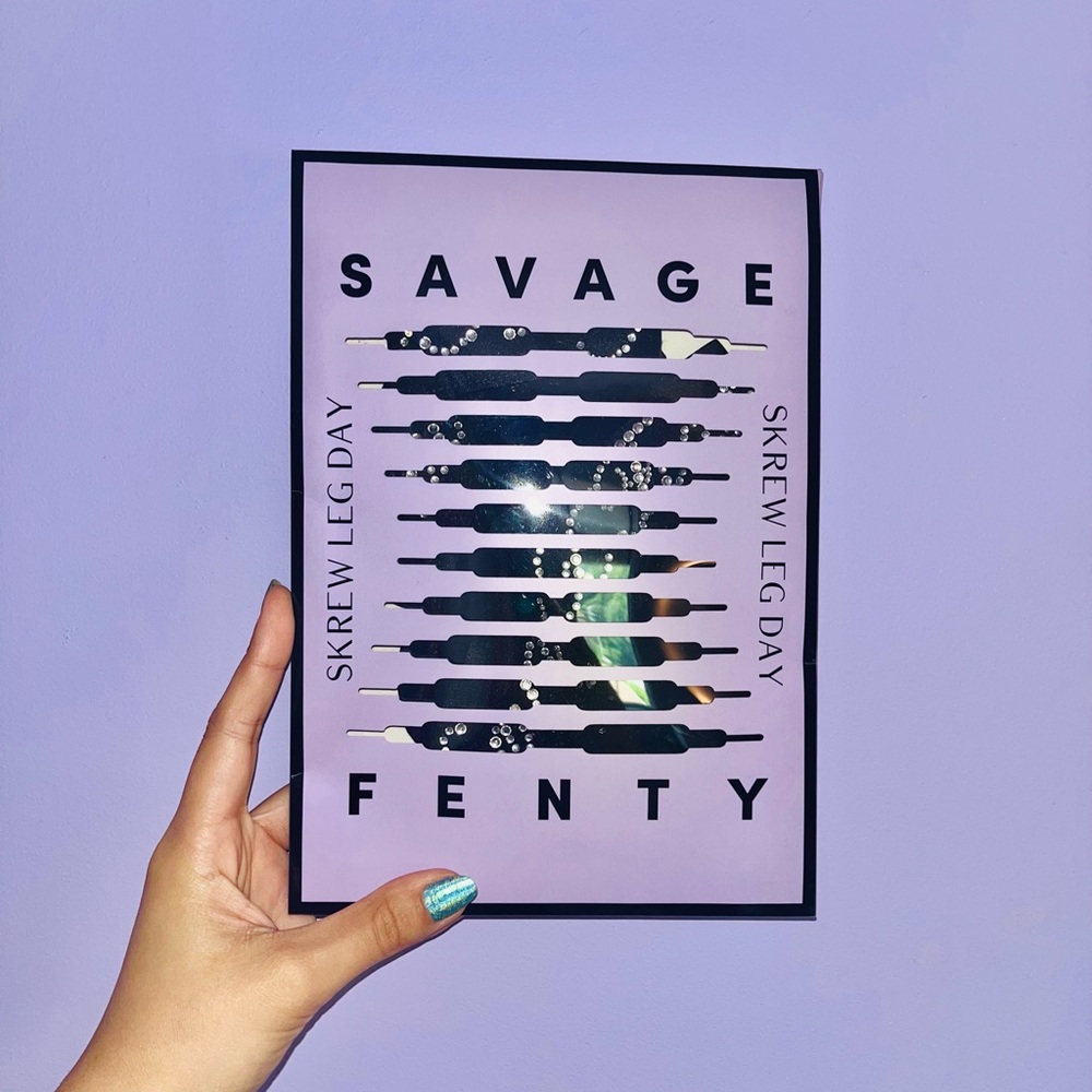 Savage x Fenty Divorce Court Black Rhinestone Stockings ✨